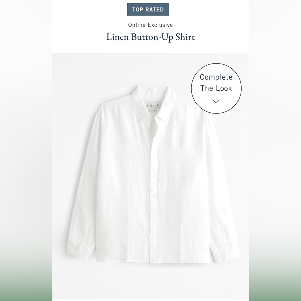 Abercrombie and Fitch 100% linen white shirt